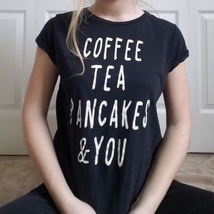 mango black graphic tee